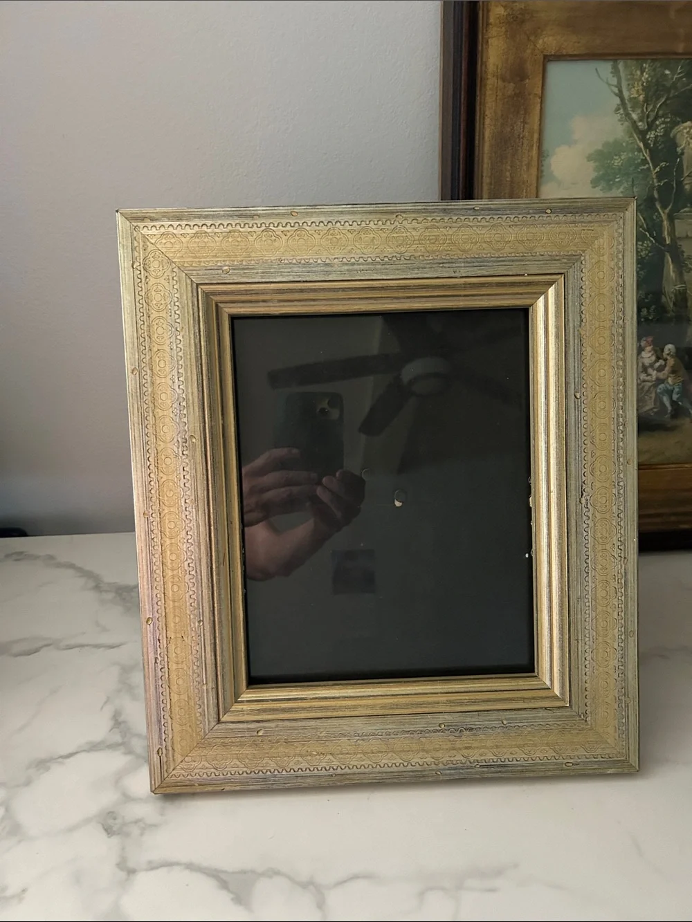 Gold  Gilt large  Decorative Picture Frame - Home Accents aprox  12 x 14,75 inch